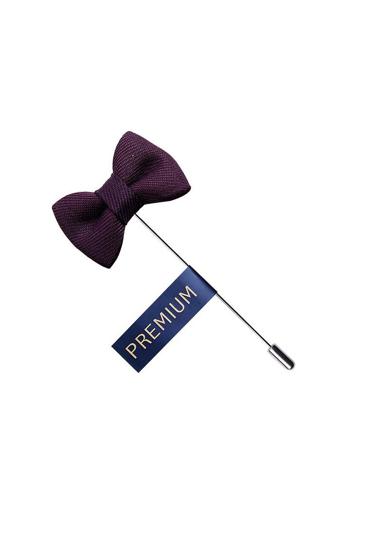 Unisex Purple The Graceful Bow Brooch Lapel Pin