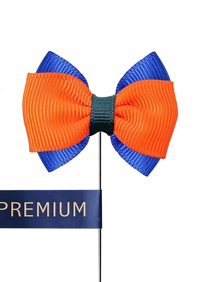 Men Orange Blue The Graceful Bow Brooch Lapel Pin
