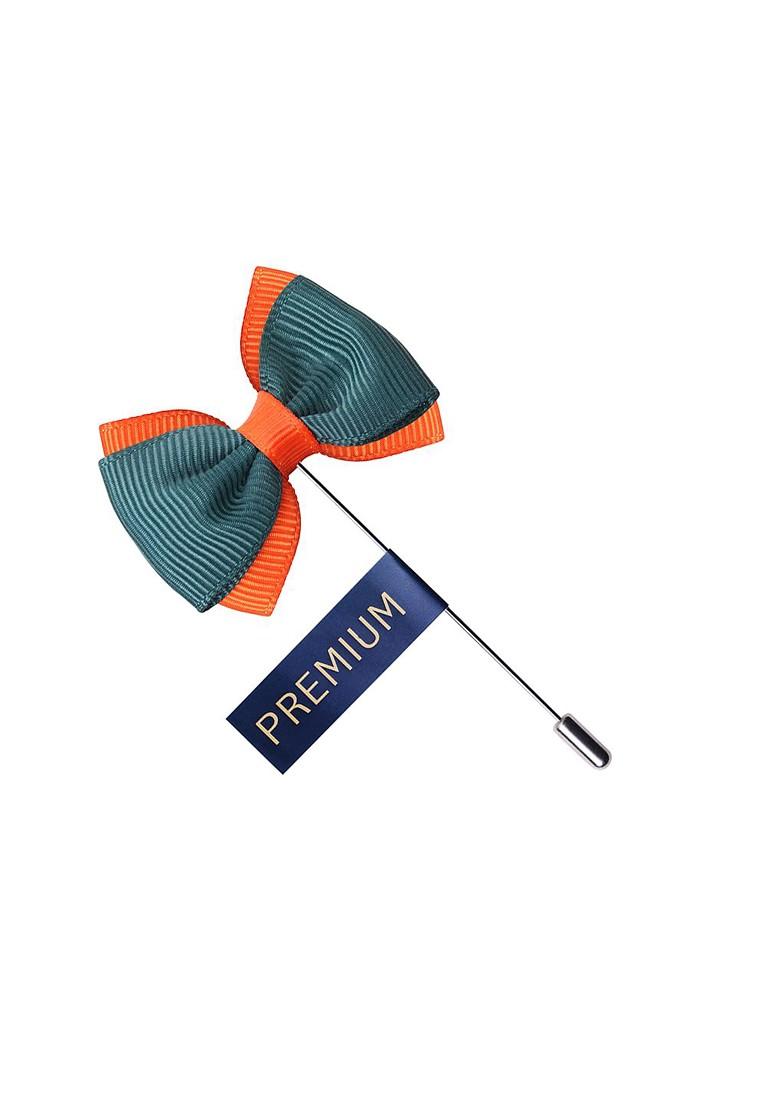 Men Green Orange The Graceful Bow Brooch Lapel Pin