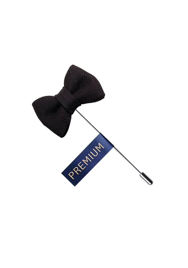 Unisex Black The Graceful Bow Brooch Lapel Pin