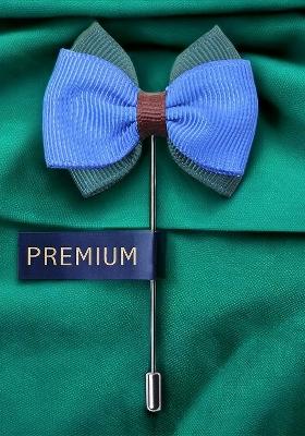 Unisex Blue The Graceful Bow Brooch Lapel Pin