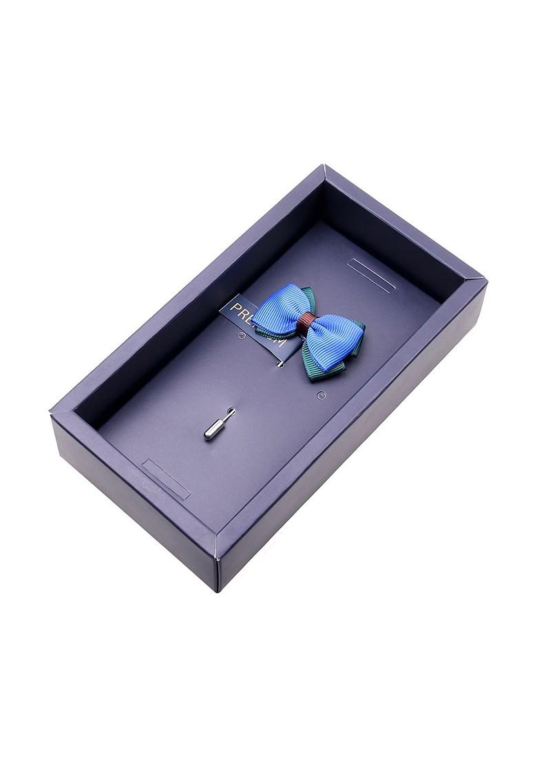 Unisex Blue The Graceful Bow Brooch Lapel Pin