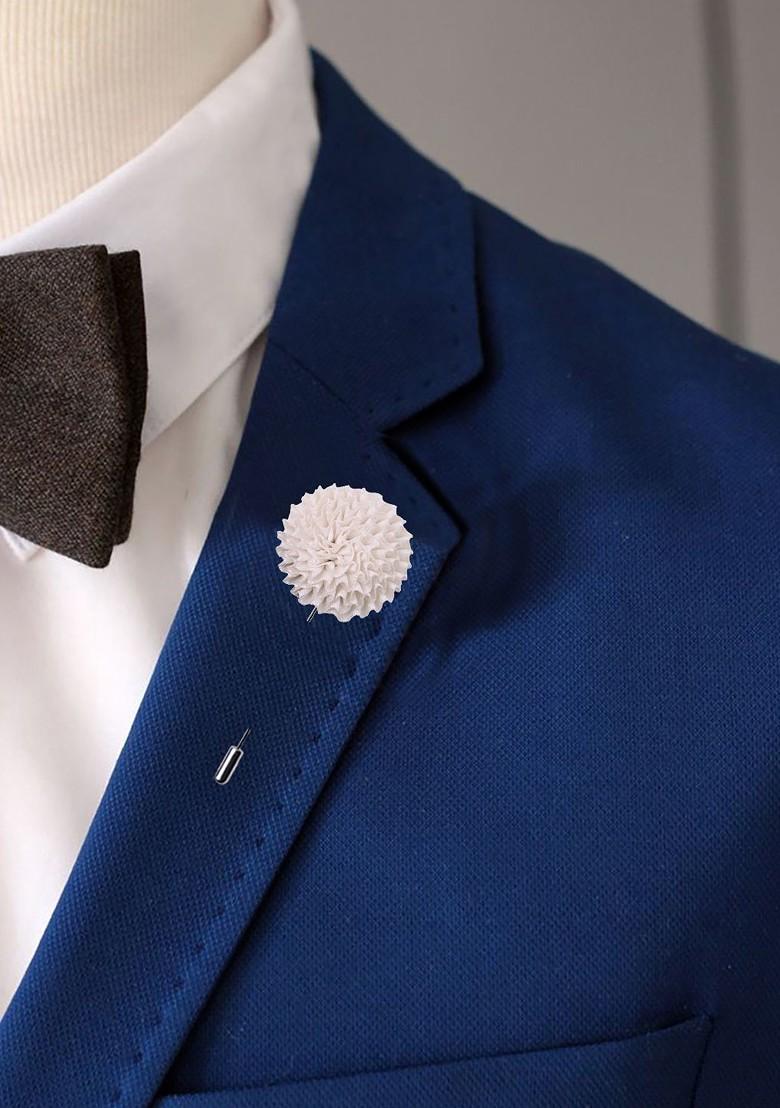 Unisex White Brooch Lapel Pin