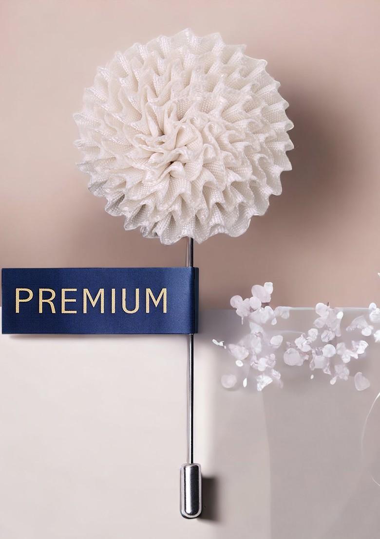 Unisex White Brooch Lapel Pin