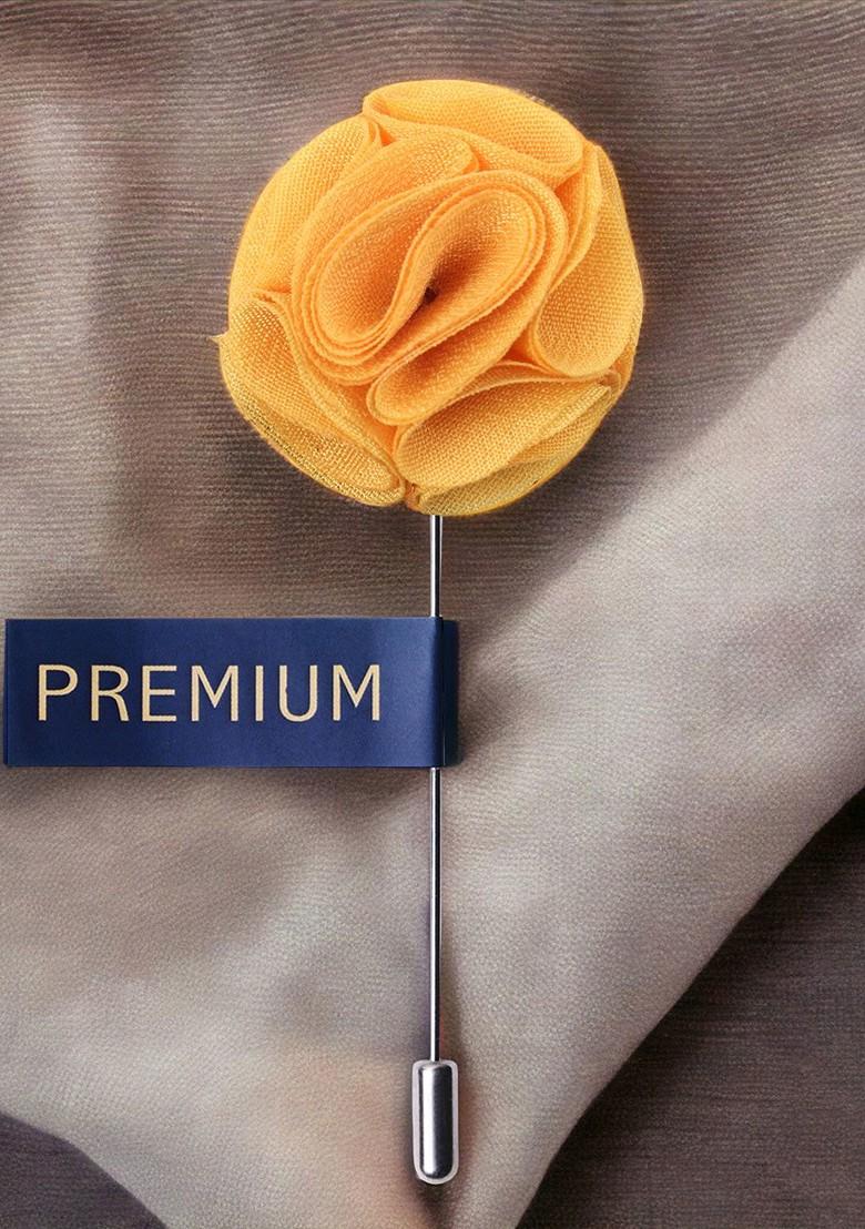 Unisex Yellow Floral Brooch Lapel Pin