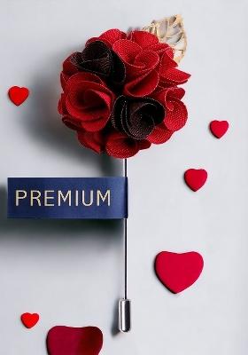 Men Maroon Exotic Delight Brooch Lapel Pin