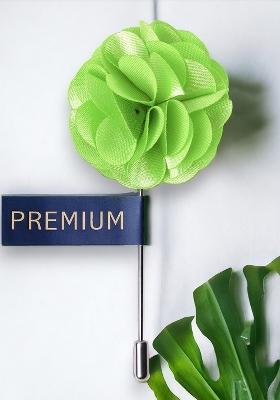 Unisex Green Floral Ornamental Treat Brooch Lapel Pin