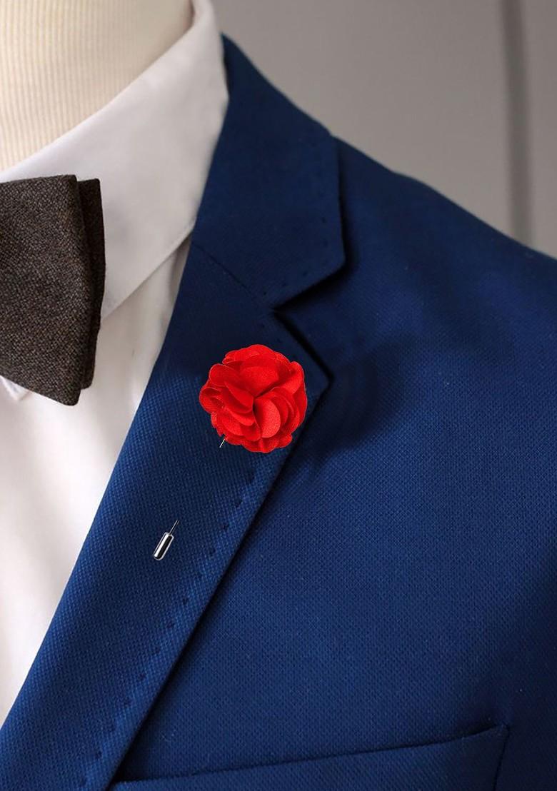 Unisex Red Ornamental Treat Brooch Lapel Pin