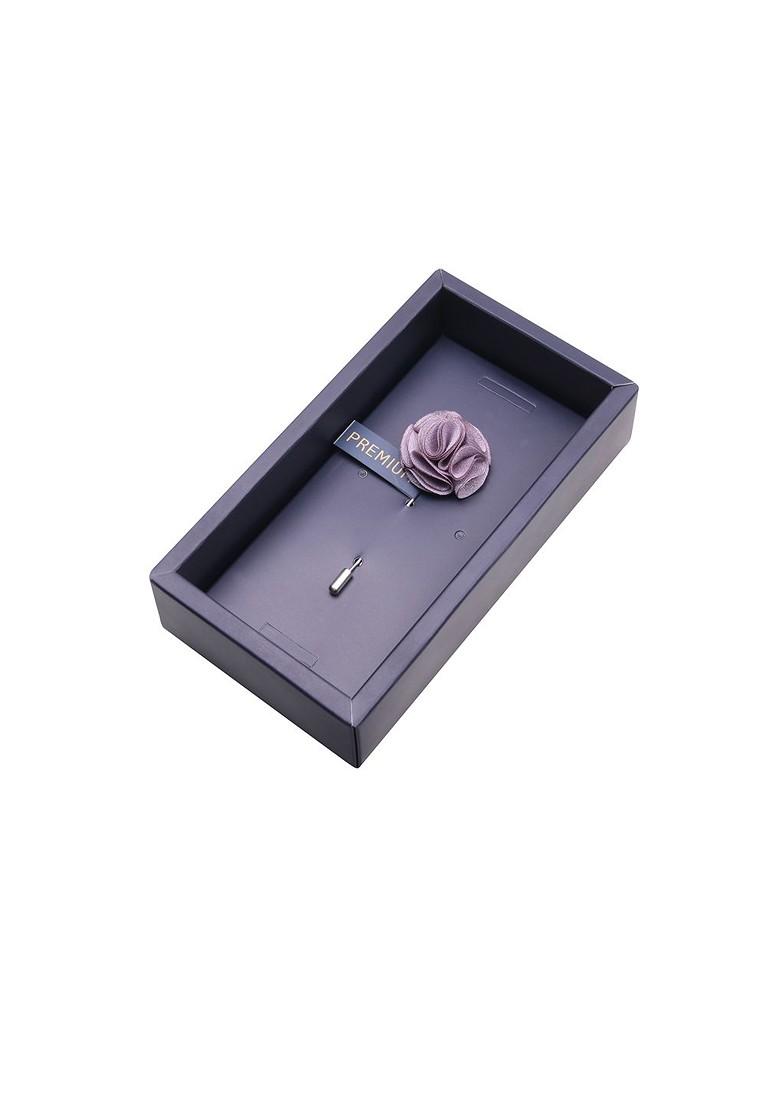 Unisex Purple Floral Brooch Lapel Pin