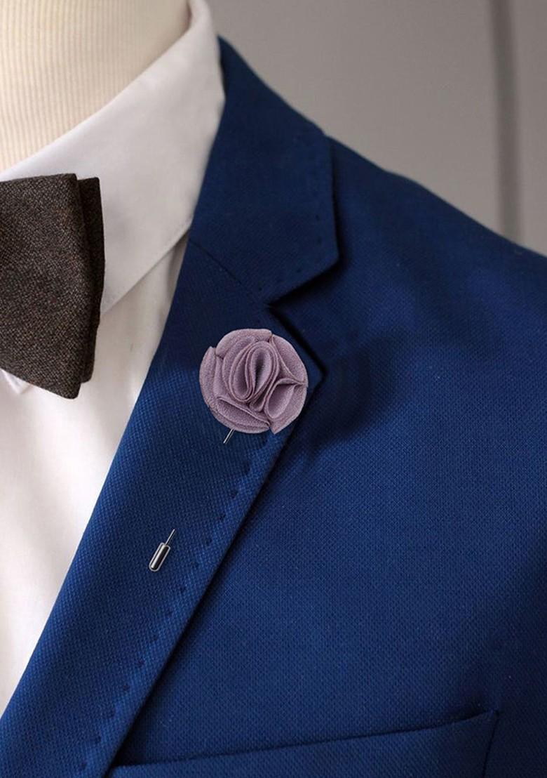 Unisex Purple Floral Brooch Lapel Pin