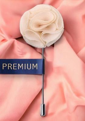 Unisex Cream Coloured Brooch Lapel Pin