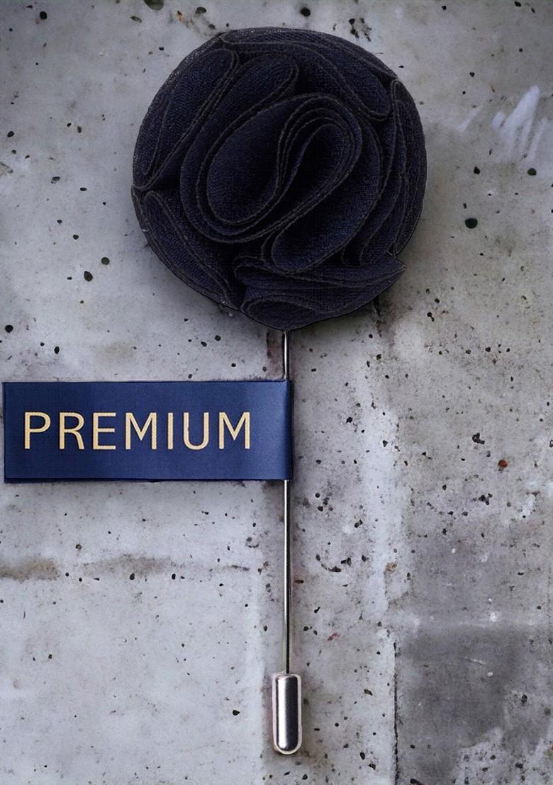 Unisex Blue Floral Brooch Lapel Pin