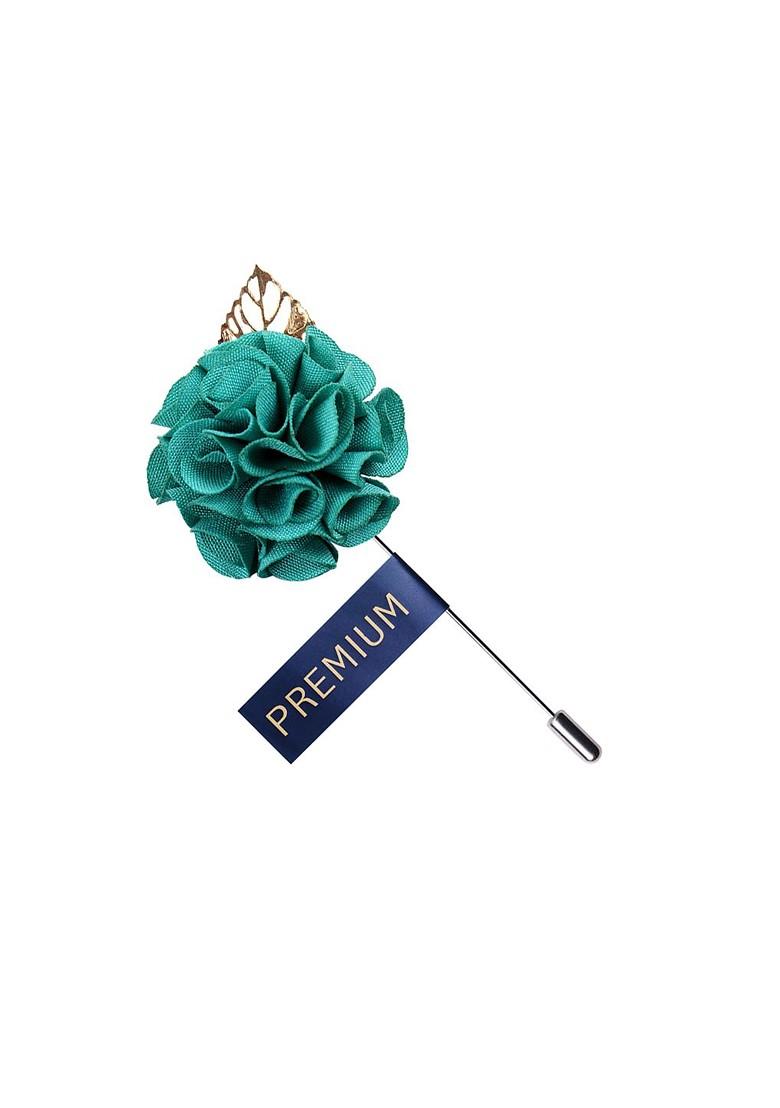 Men Green Floral A Sombre Retreat Brooch Lapel Pin