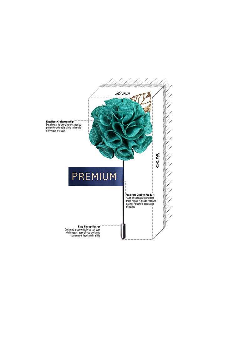 Men Green Floral A Sombre Retreat Brooch Lapel Pin - Indya