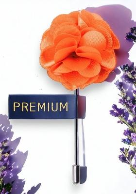Unisex Orange Ornamental Treat Brooch Lapel Pin