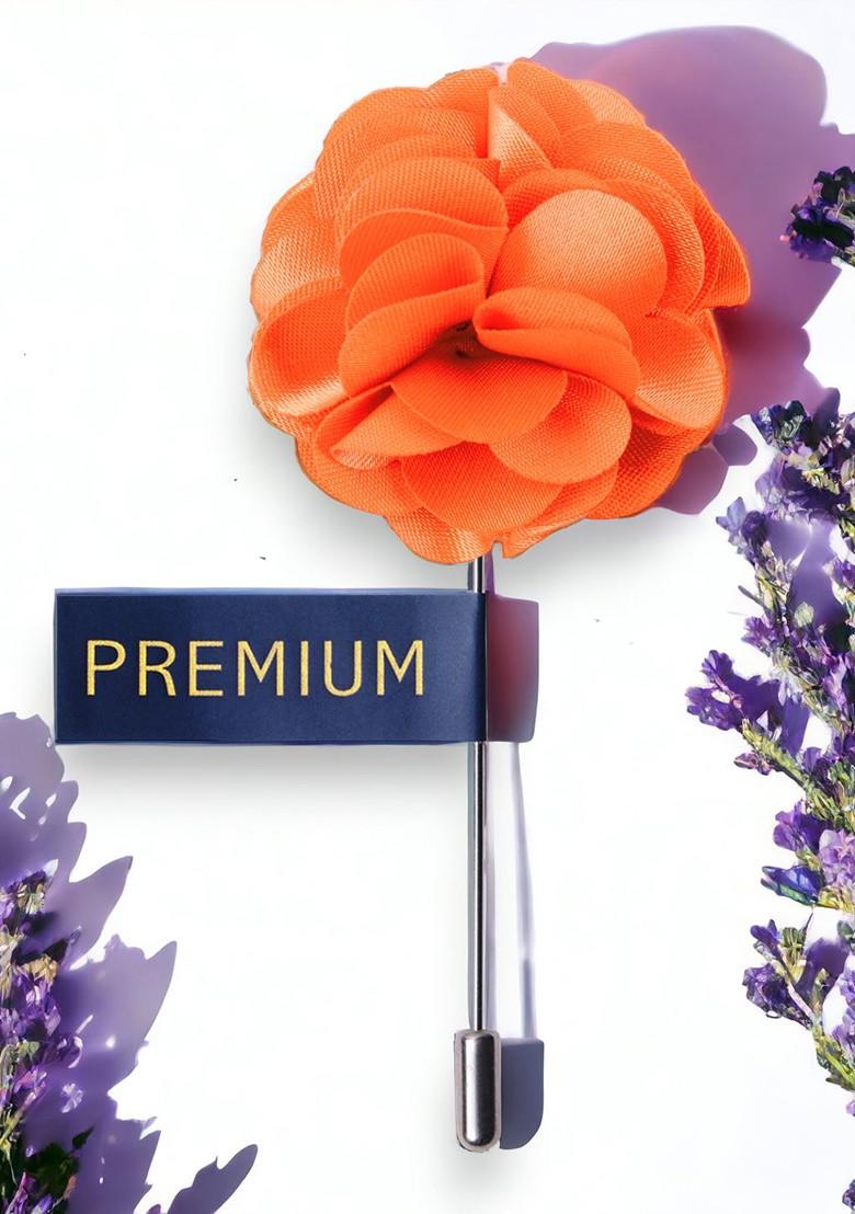 Unisex Orange Ornamental Treat Brooch Lapel Pin
