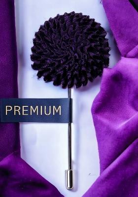 Unisex Purple Floral Brooch Lapel Pin