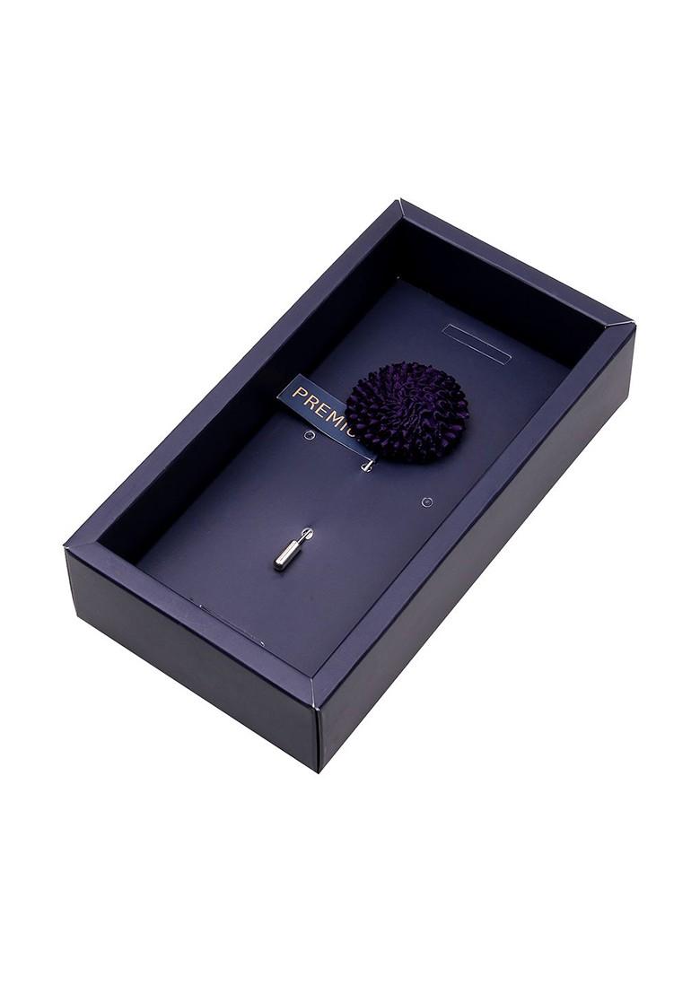 Unisex Purple Floral Brooch Lapel Pin