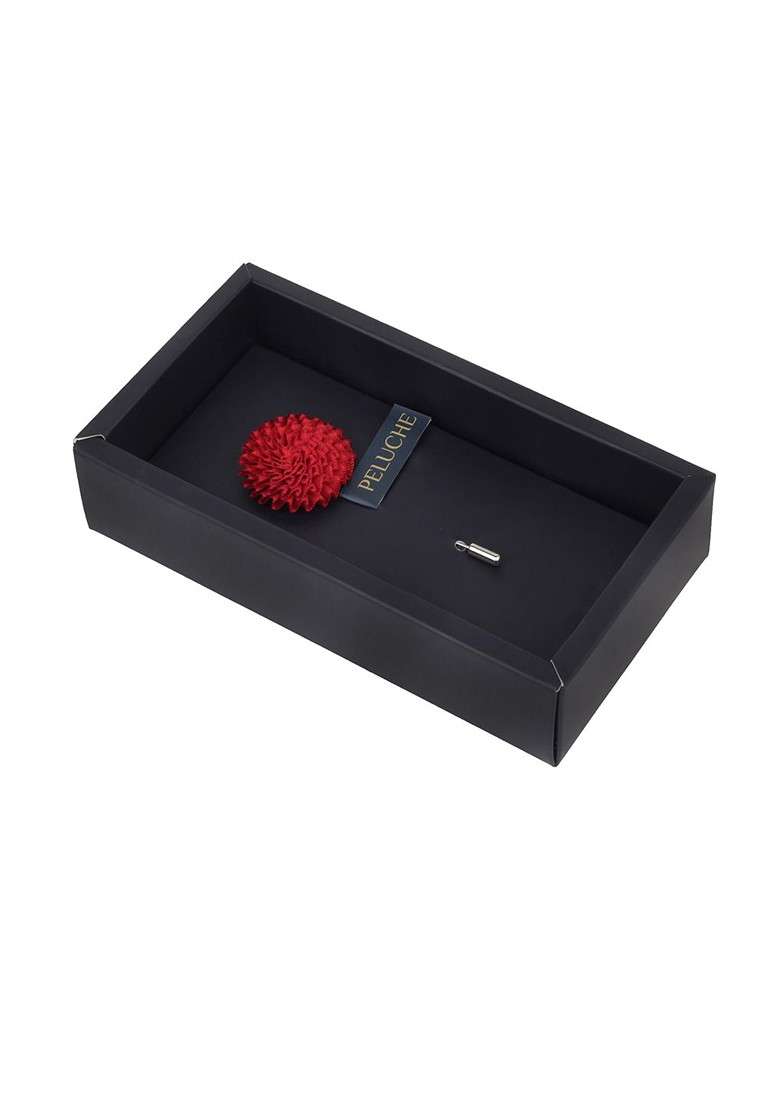 Unisex Red Bold Beauty Brooch Lapel Pin - Indya