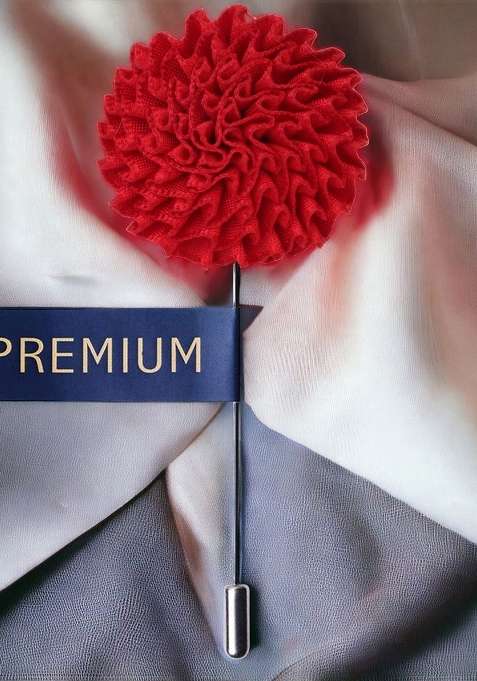 Unisex Red Bold Beauty Brooch Lapel Pin