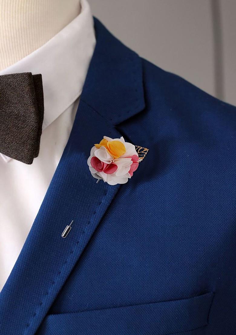 White Pink Exotic Delight Brooch Lapel Pin