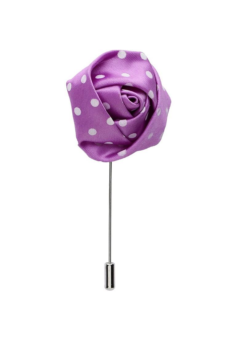 Men Purple Silver Lapel Pin