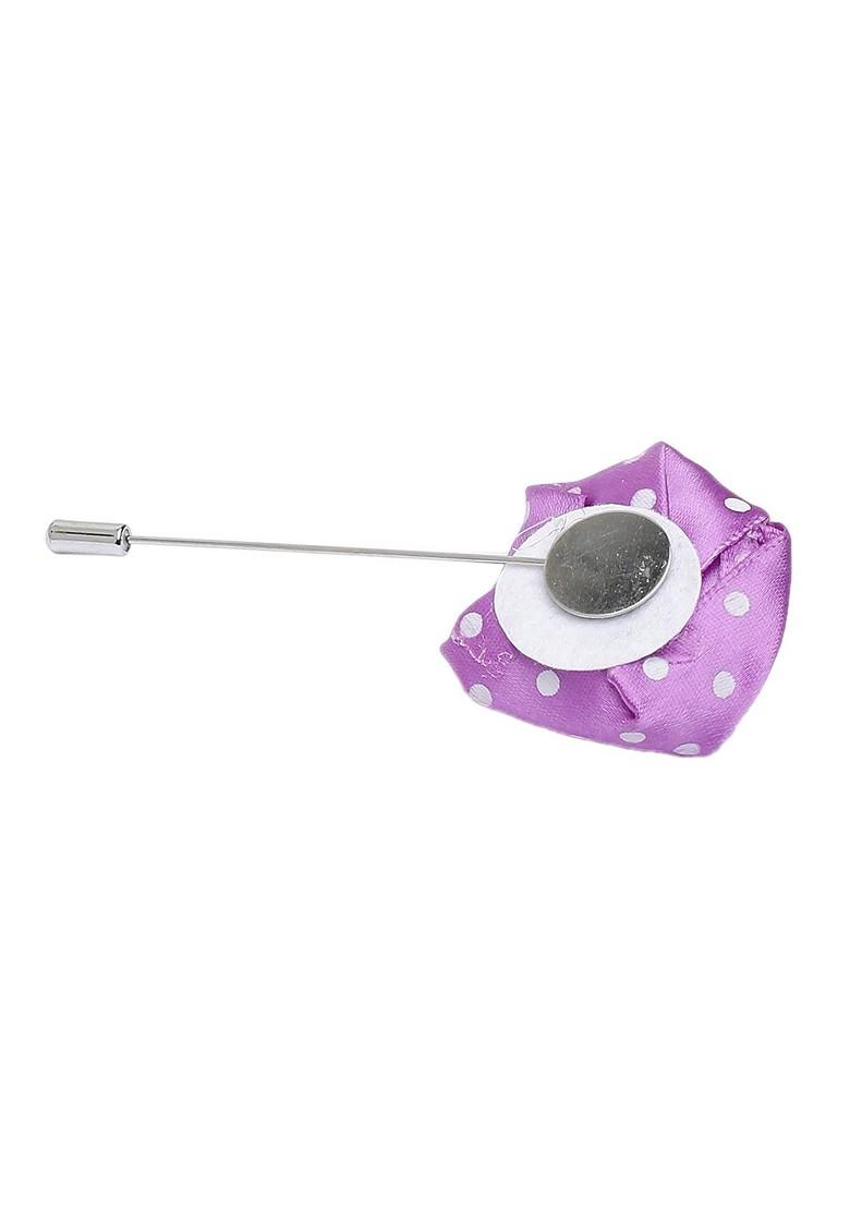 Men Purple Silver Lapel Pin