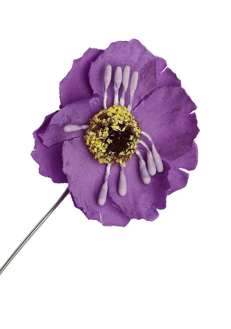 Men Purple Silver Lapel Pin