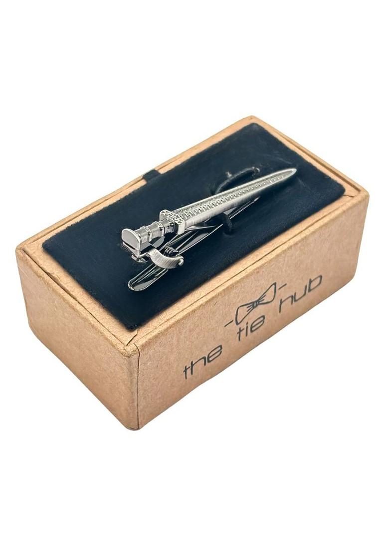 Men Gunmetal Sword Design Brass Tie Pin