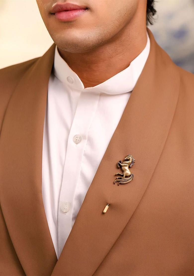 Men Gold Plated Horse Eponas Grace Pin Brooch