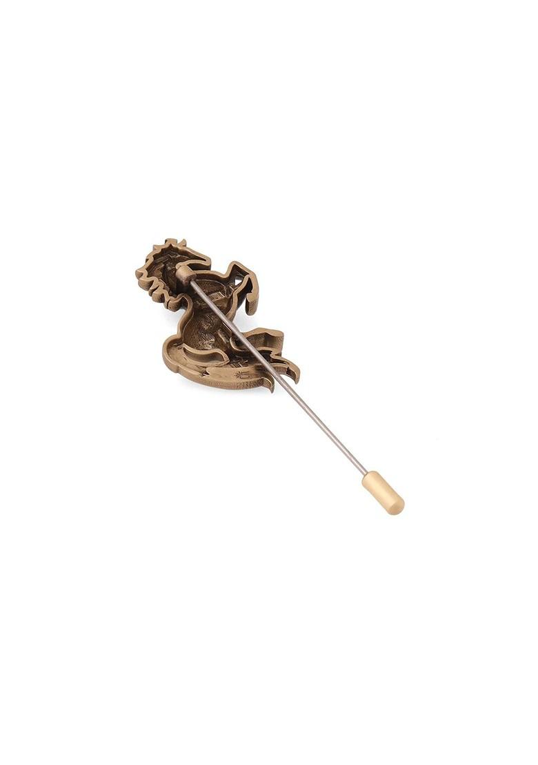 Men Gold Plated Horse Eponas Grace Pin Brooch