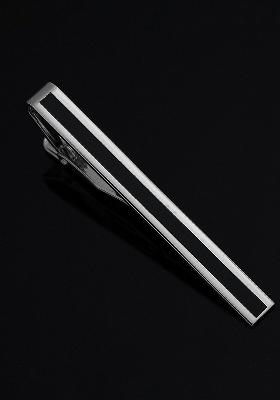 Men Silver Plated Stainless Steel Classic Tie Pin