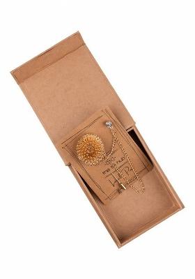 Men Dahlia Flower With Chain Lapel Pin