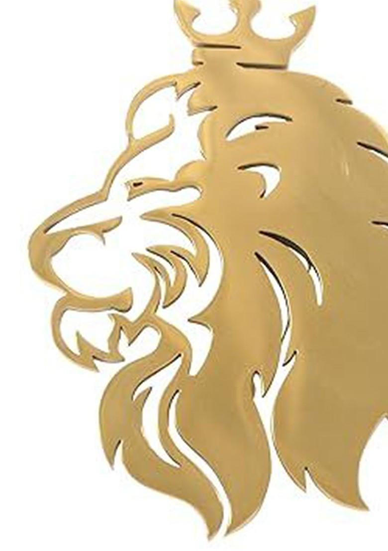 Unisex Stainless Steel Designer Lion Brooch