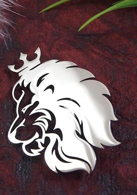 Stainless Steel Designer Unisex Lion Brooch
