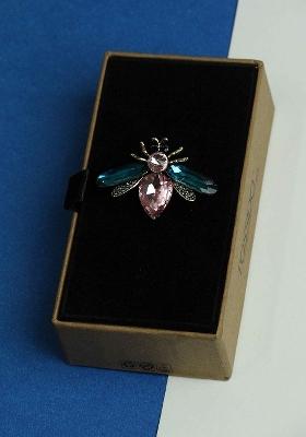 Men Fly Charm Stone Studded Brooch