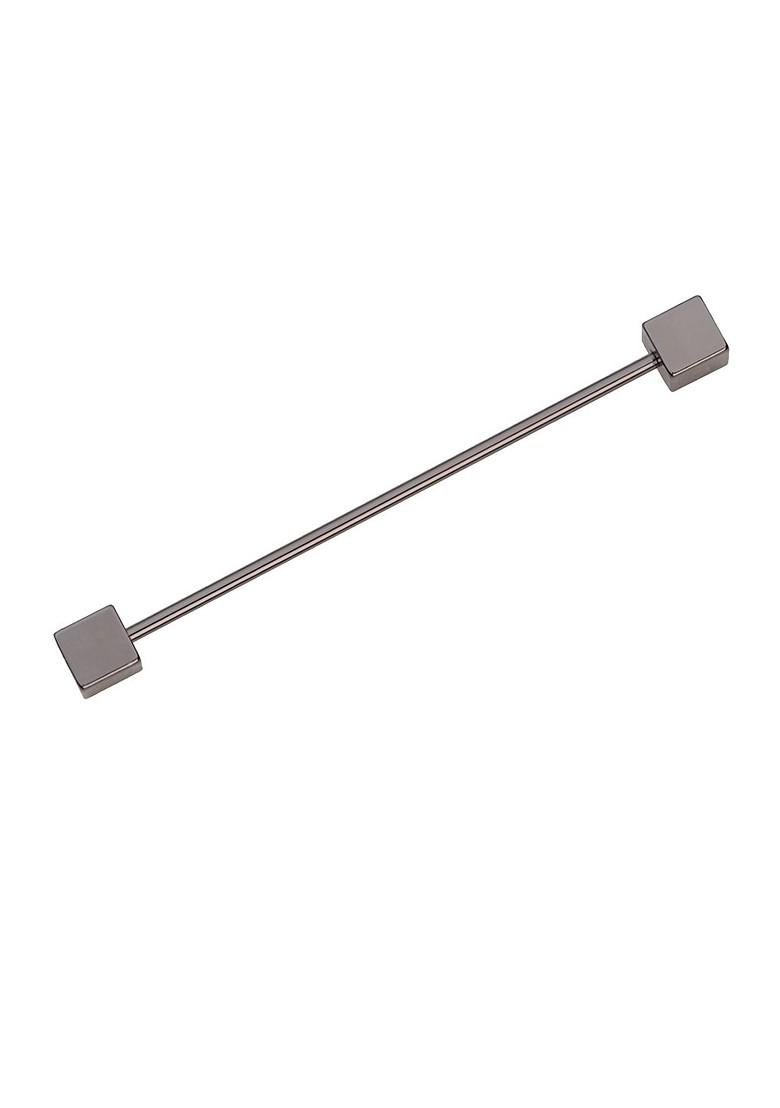 Men Textured Vintage Gunmental Cube Collar Bar