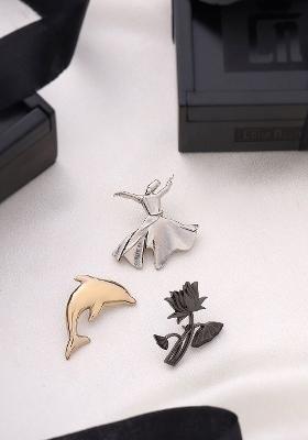 Grace Wonder Set Of 3 Textured Brooches