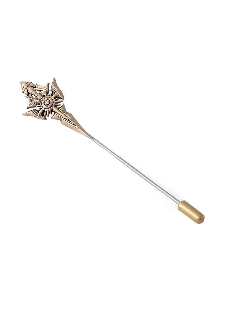 Antique Gold Toned Vintage Bladestone Lapel Pin