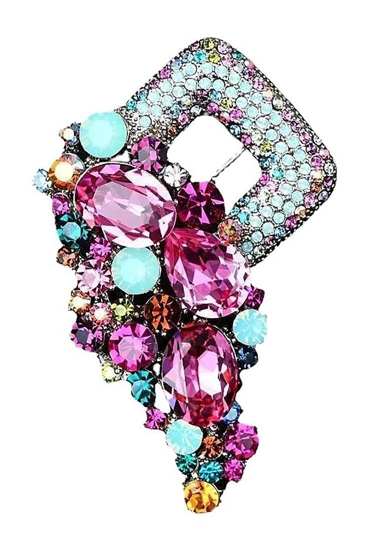 Women Stone Studded Lapel Pin