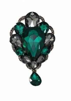 Women Crystal Rhinestone Studded Pin Brooch