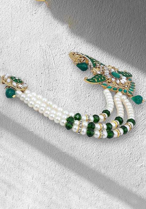 Men Triple Layered Mala Meenakari Work Kalangi Brooch