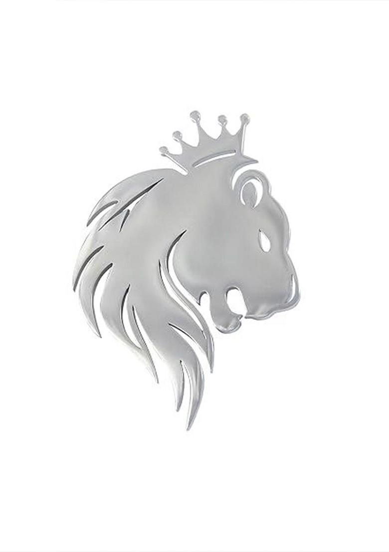 Unisex Stainless Steel Lion Brooch