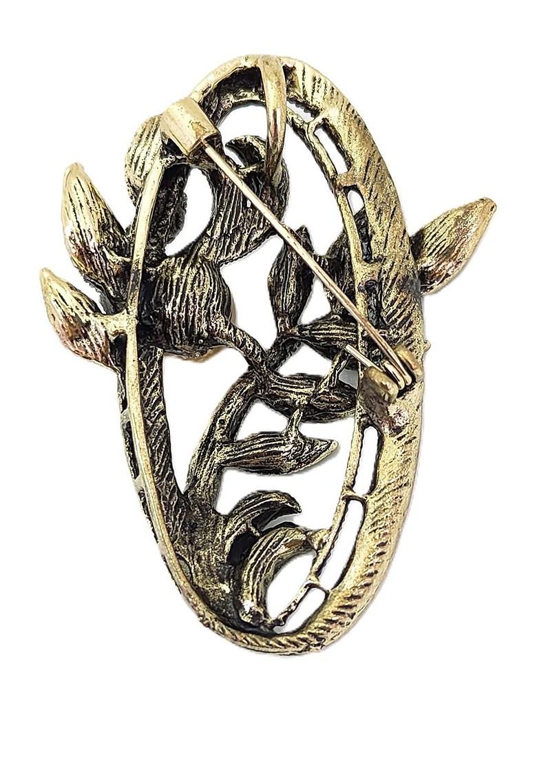 Gold Toned Plated Brass Brooch