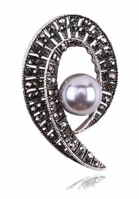 Silver Toned Plated Silver Brooch