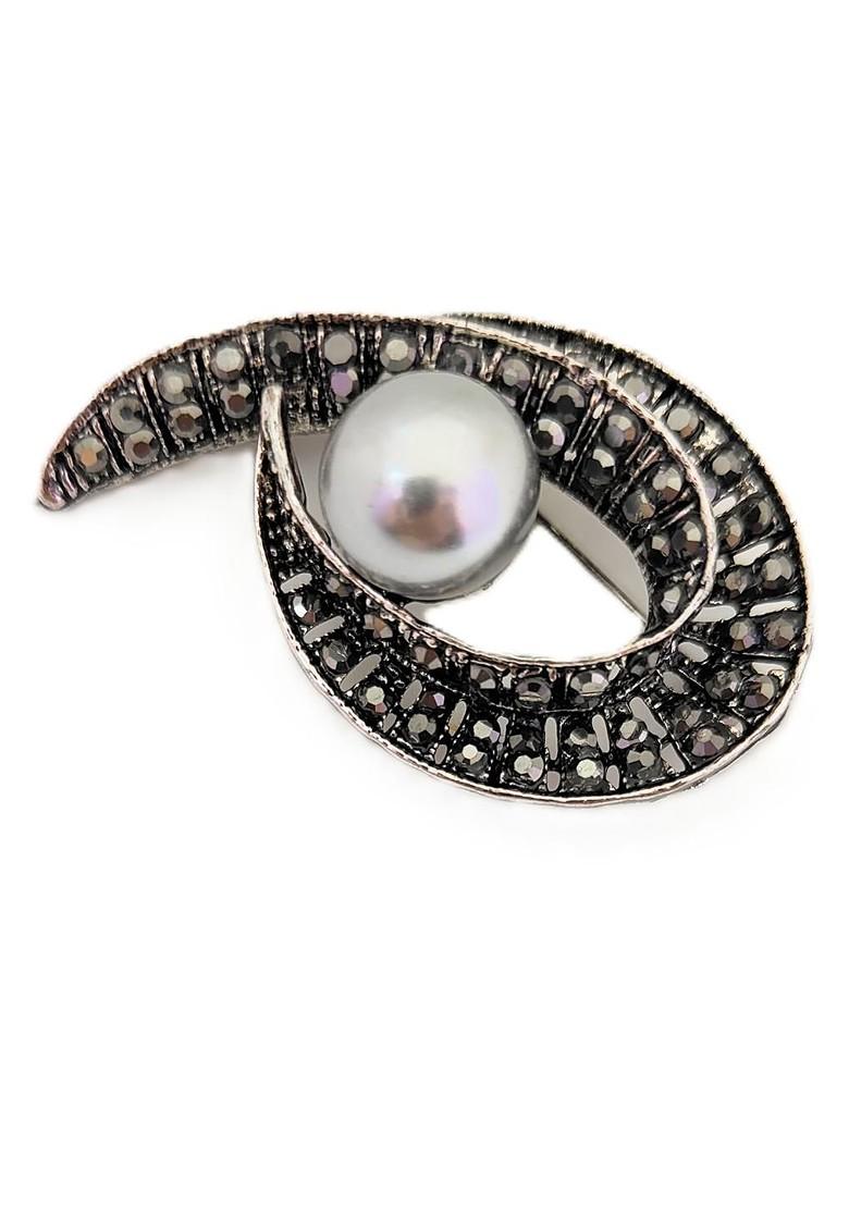 Silver Toned Plated Silver Brooch