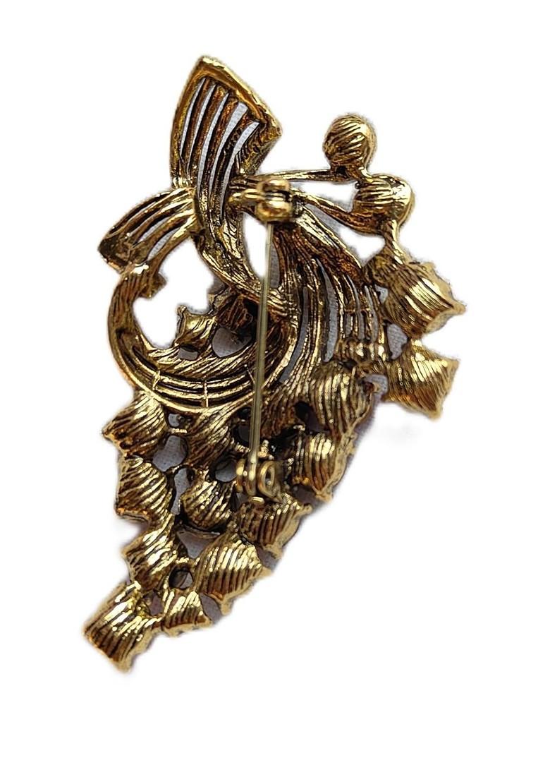 Women Gold Toned Plated Metal Brooch