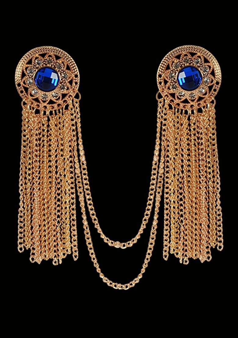 Rose Plated Alloy Brooch - Indya