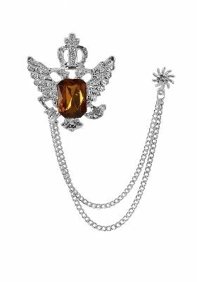 Silver Toned Plated Alloy Brooch