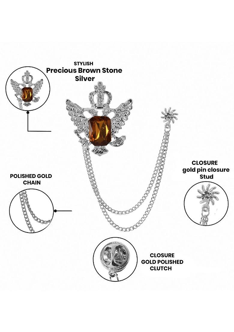 Silver Toned Plated Alloy Brooch